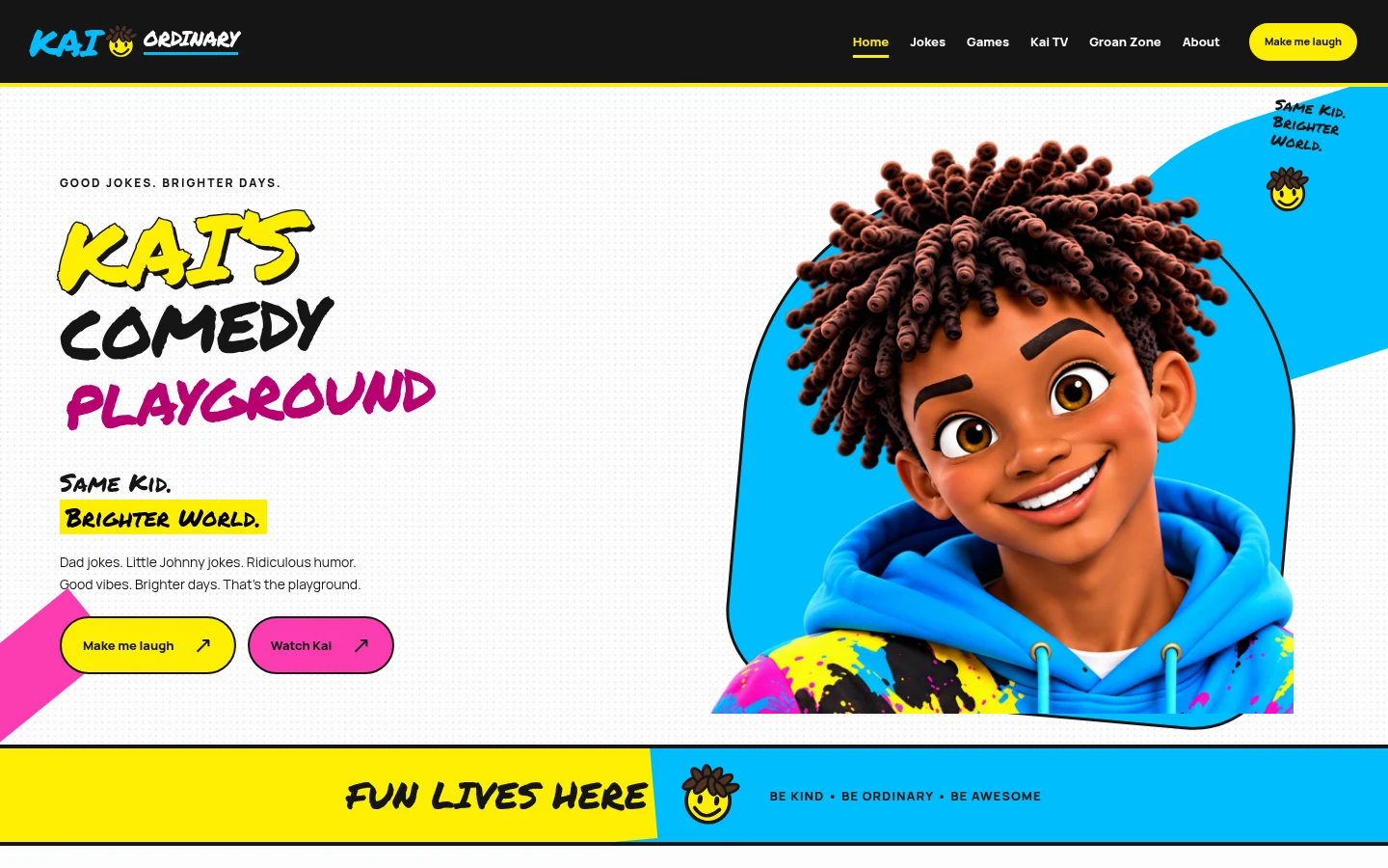 Kai Ordinary real website screenshot from archived Netlify v1.0 build